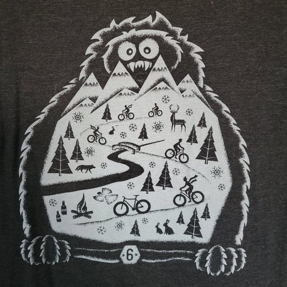 Twin Six Winter Fat Bike Graphic Tee Size Large - Picture 5 of 12